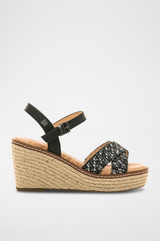 Sandalen met Sleehak Claire - Zwart