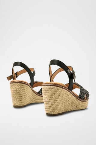 Sandalen met Sleehak Claire - Zwart