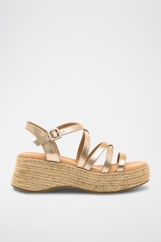 Sandalen met Sleehak Giorgia - Roségoudkleurig