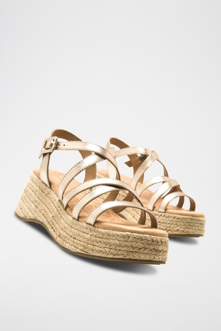 Sandalen met Sleehak Giorgia - Roségoudkleurig