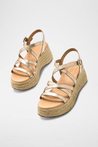 Sandalen met Sleehak Giorgia - Roségoudkleurig