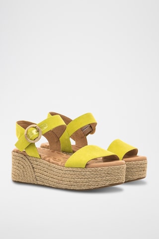 Sandalen met Sleehak Amad - Lichtgroen