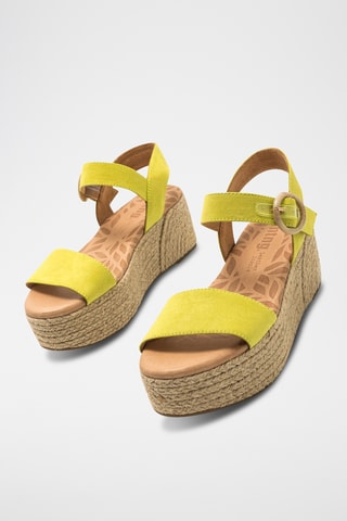 Sandalen met Sleehak Amad - Lichtgroen