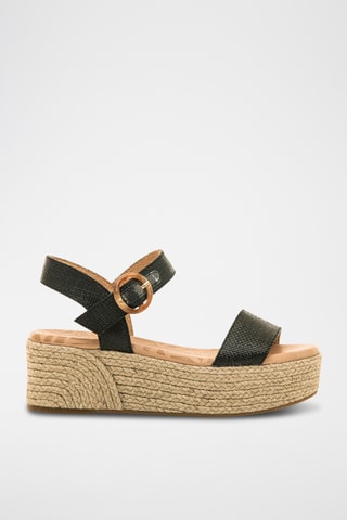 Sandalen met Sleehak Amad - Zwart