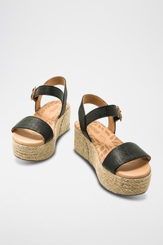 Sandalen met Sleehak Amad - Zwart