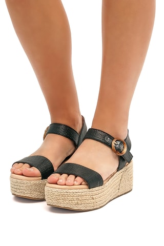 Sandalen met Sleehak Amad - Zwart