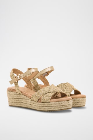 Sandalen met Sleehak Lita - Beige