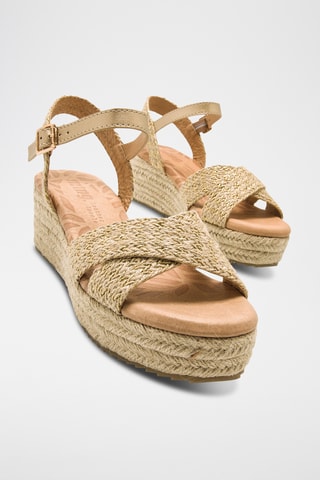 Sandalen met Sleehak Lita - Beige