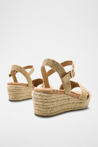 Sandalen met Sleehak Lita - Beige