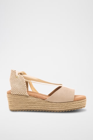 Sandalen met Sleehak Lita - Beige
