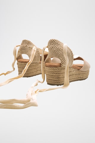 Sandalen met Sleehak Lita - Beige