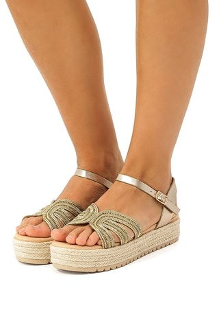 Platform Sandalen Amelie - Goudkleurig