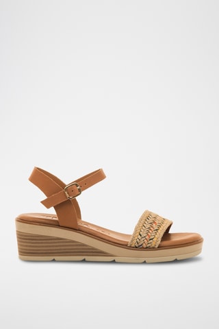 Sandalen met Sleehak Mariella - Bruin