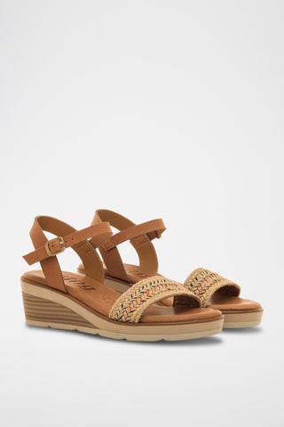 Sandalen met Sleehak Mariella - Bruin