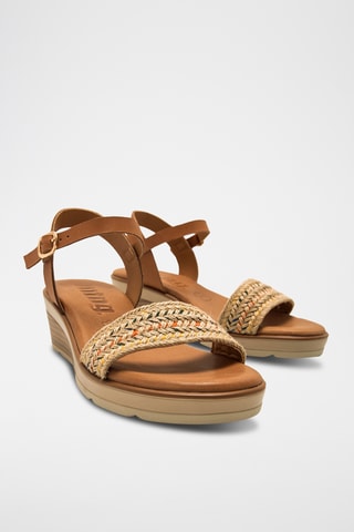 Sandalen met Sleehak Mariella - Bruin