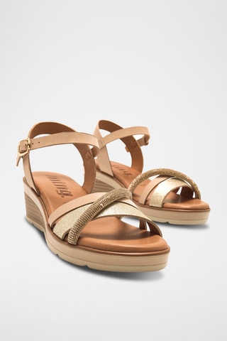 Sandalen met Sleehak Mariella - Bruin