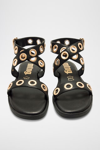 Sandales en cuir Alysa - Noir