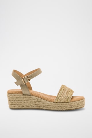 Sandalen met Sleehak Lita - Lichtbeige