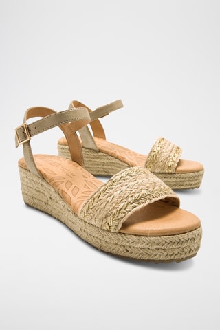 Sandalen met Sleehak Lita - Lichtbeige
