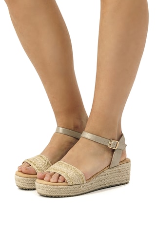 Sandalen met Sleehak Lita - Lichtbeige