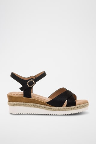 Sandalen met Sleehak Elif - Zwart