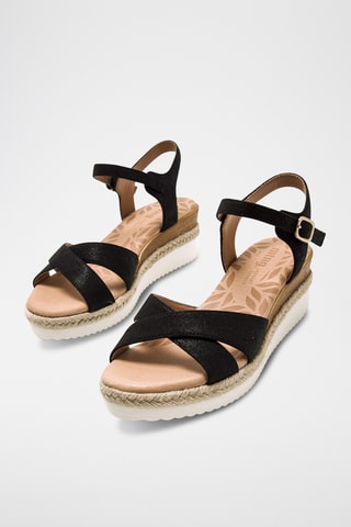 Sandalen met Sleehak Elif - Zwart