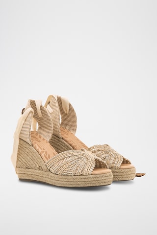 Sandalen met Sleehak Cake - Ecru