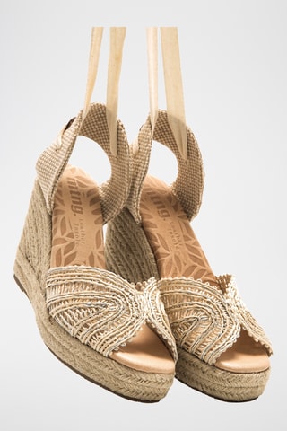 Sandalen met Sleehak Cake - Ecru