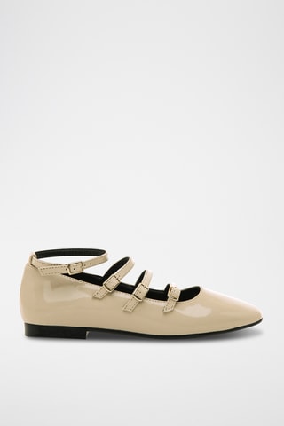 Gelakte Mary Janes Camille - Beige