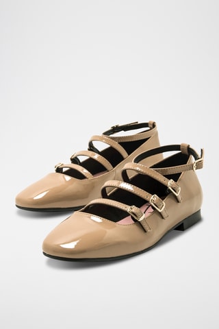 Gelakte Mary Janes Camille - Beige