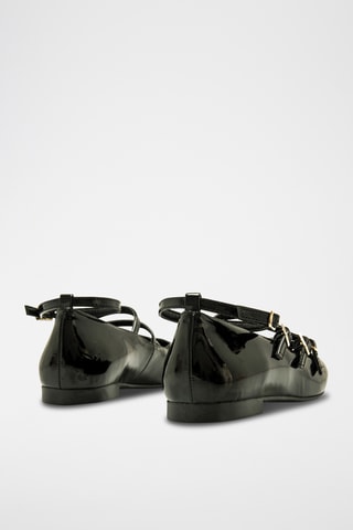 Gelakte Mary Janes Camille - Zwart