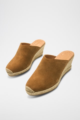 Nubuck Clogs met Sleehak Austen - Bruin