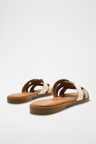 Nubuck Muiltjes Maria - Ecru en Beige