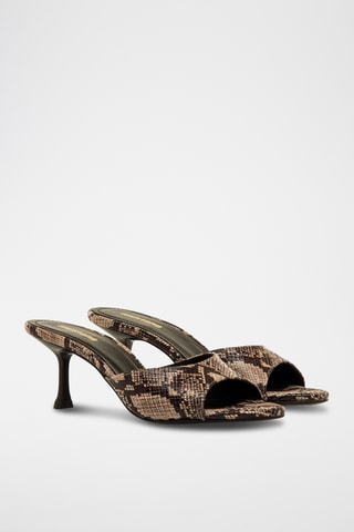 Muiltjes met Hak Marta - Taupe