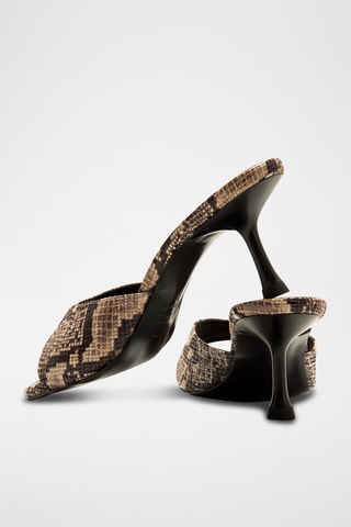 Muiltjes met Hak Marta - Taupe