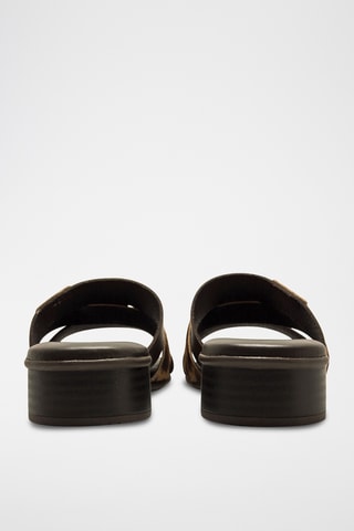 Leren Muiltjes met Hak Ines - Bruin