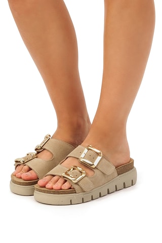 Nubuck Muiltjes Lion - Beige