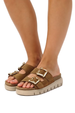 Nubuck Muiltjes Lion - Bruin