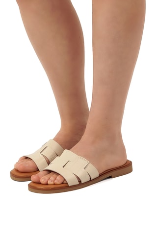 Leren Muiltjes Alysa - Beige