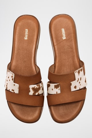 Leren Muiltjes Alysa - Camel