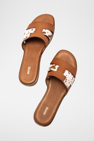 Leren Muiltjes Alysa - Camel