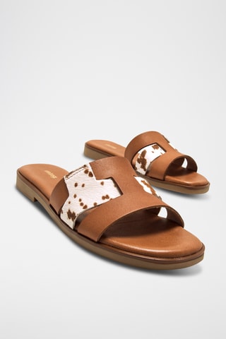 Leren Muiltjes Alysa - Camel