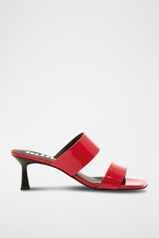 Gelakte Muiltjes met Hak Yvanna - Rood