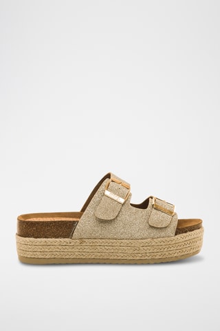 Platform Muiltjes Perla - Goudkleurig