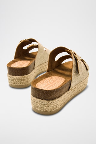 Platform Muiltjes Perla - Goudkleurig