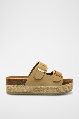 Platform Muiltjes Perla - Beige