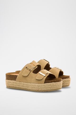 Platform Muiltjes Perla - Beige