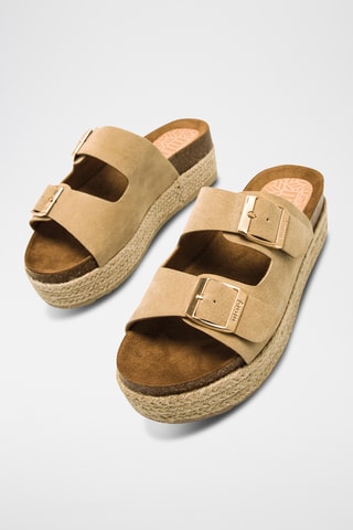 Platform Muiltjes Perla - Beige