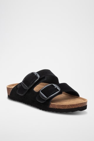 Nubuck Muiltjes - zwart