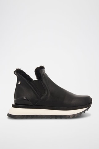 Gevoerde Platform Chelsea Boots - Zwart - Gioseppo